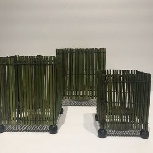 Beautiful bamboo candle holders